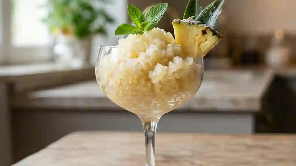 Granité d'ananas givré au Moscatel - Photo de présentation
