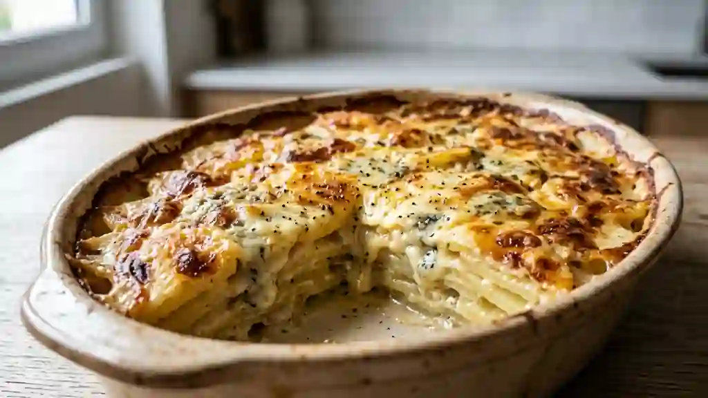Pommes de terre fondantes au bleu de caractère - Photo de présentation