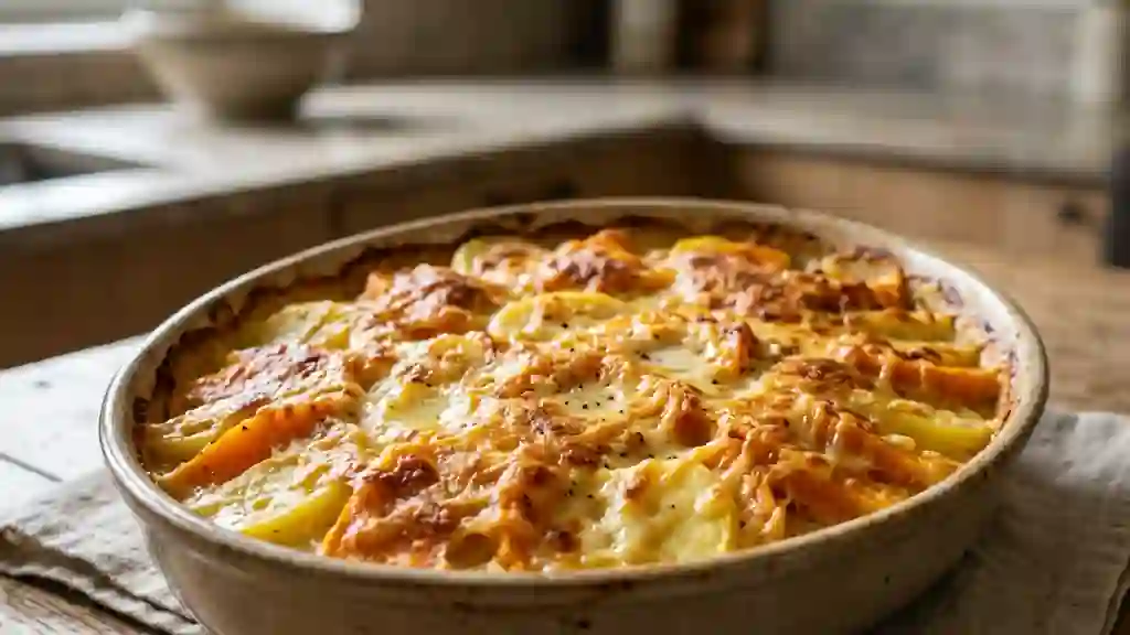 Gratin fondant potimarron et pommes de terre - Photo de présentation