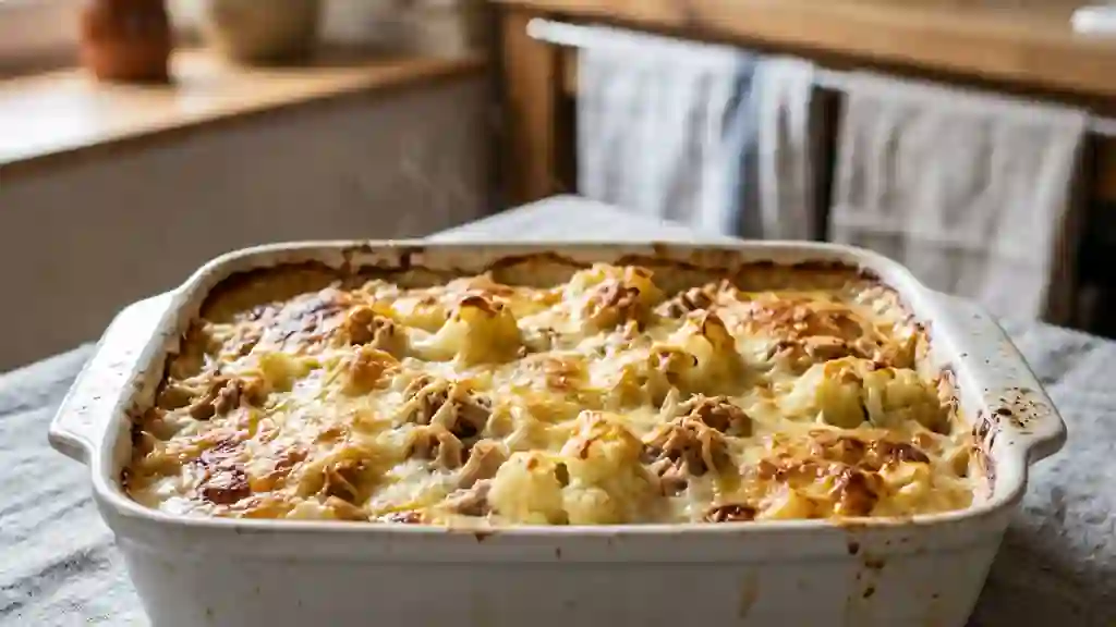 Gratin Chou-fleur Thon Fondant et Crémeux - Photo de présentation