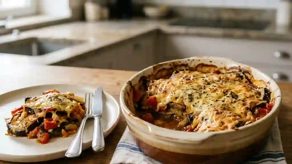 Gratin d'aubergines fondant à la provençale - Photo de présentation
