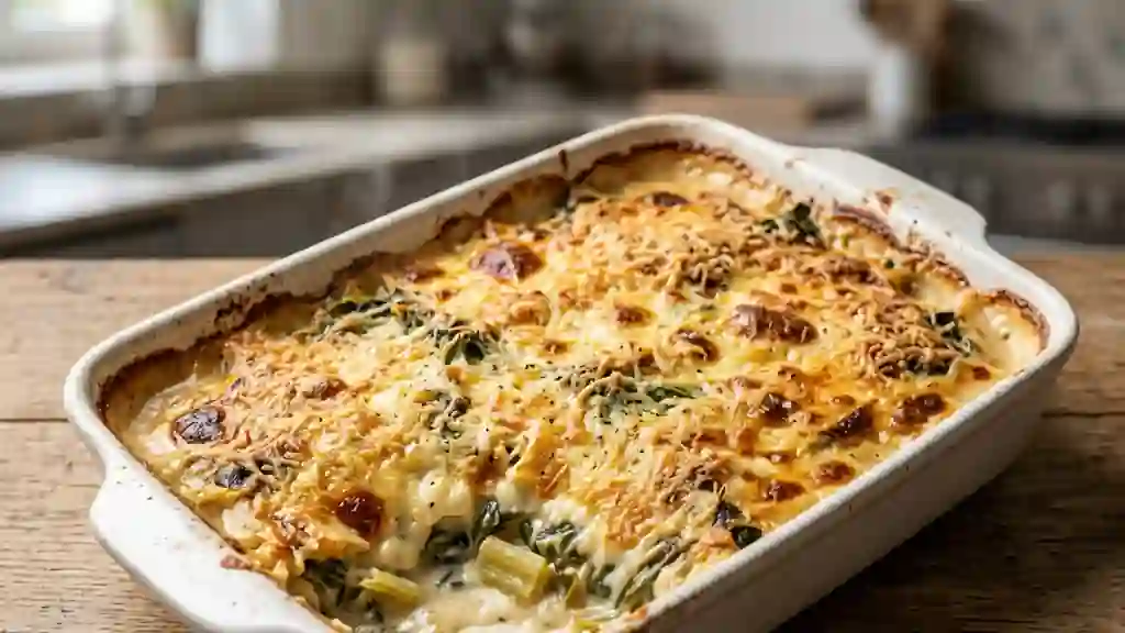 Blettes fondantes gratinées à la béchamel - Photo de présentation