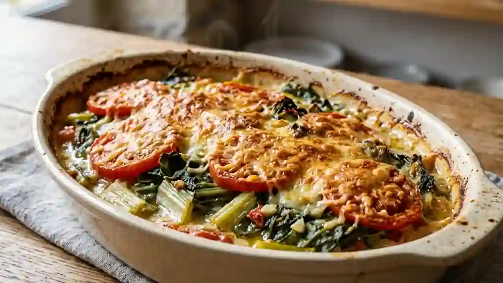 Gratin de blettes fondant à la tomate - Photo de présentation