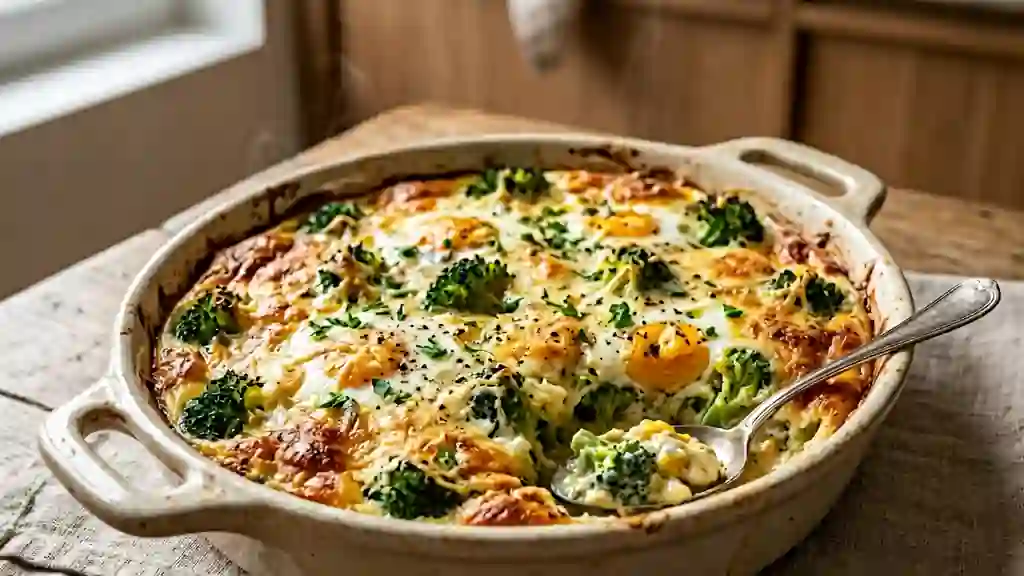 Gratin de brocolis onctueux aux œufs - Photo de présentation