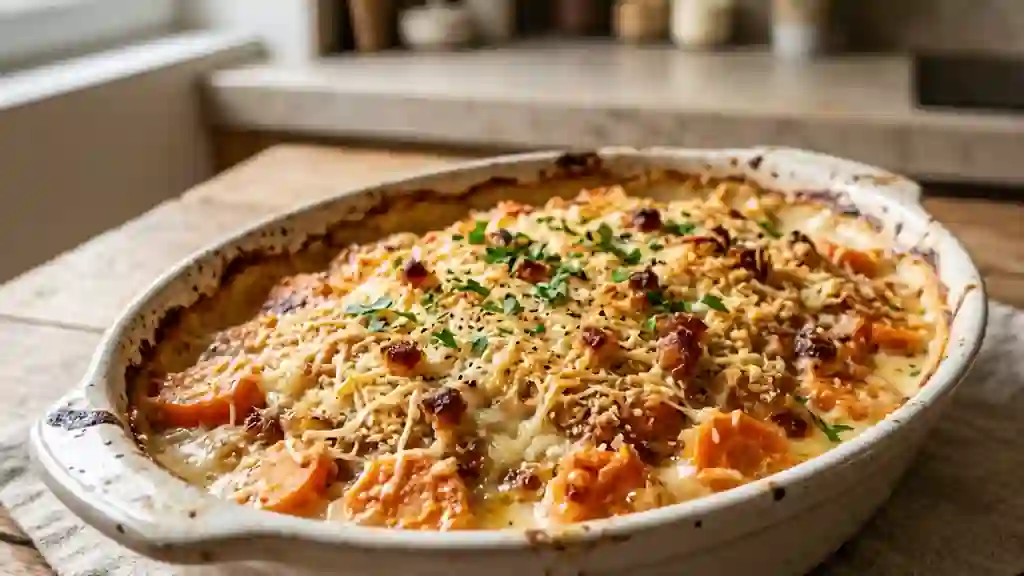 Gratin de carottes fondant et sa croûte dorée - Photo de présentation