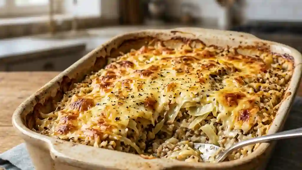 Gratin de chou crémeux aux trois céréales - Photo de présentation