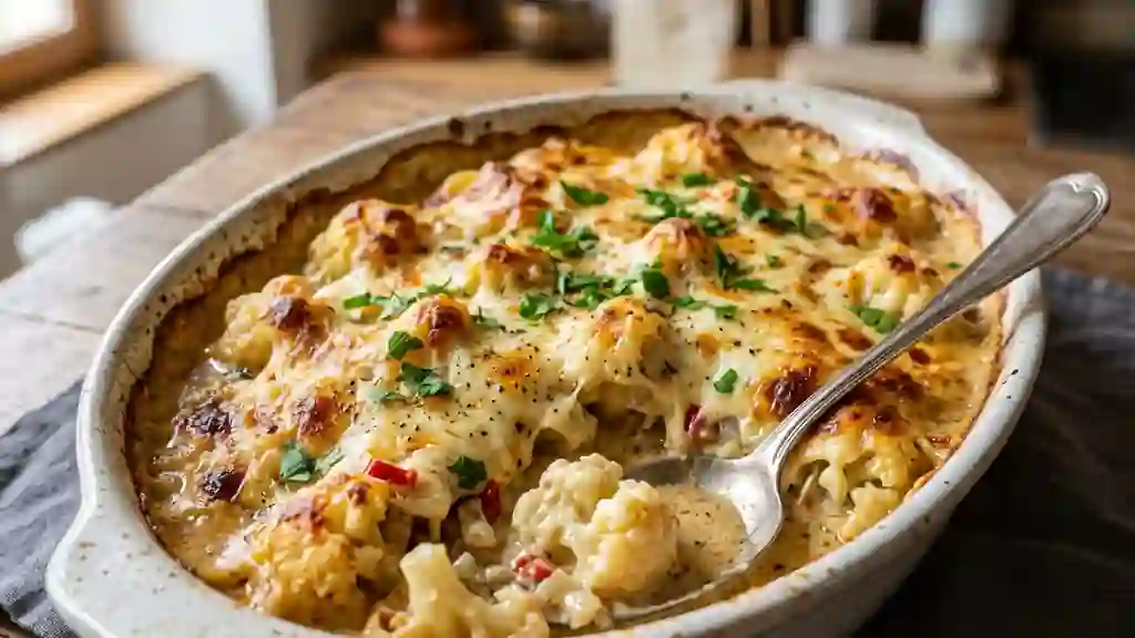 Gratin de chou-fleur créole épicé et fondant - Photo de présentation