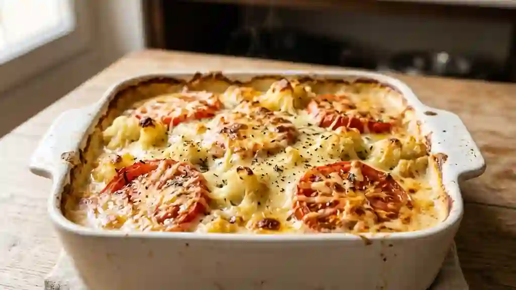 Gratin de chou-fleur fondant à la marmandaise - Photo de présentation