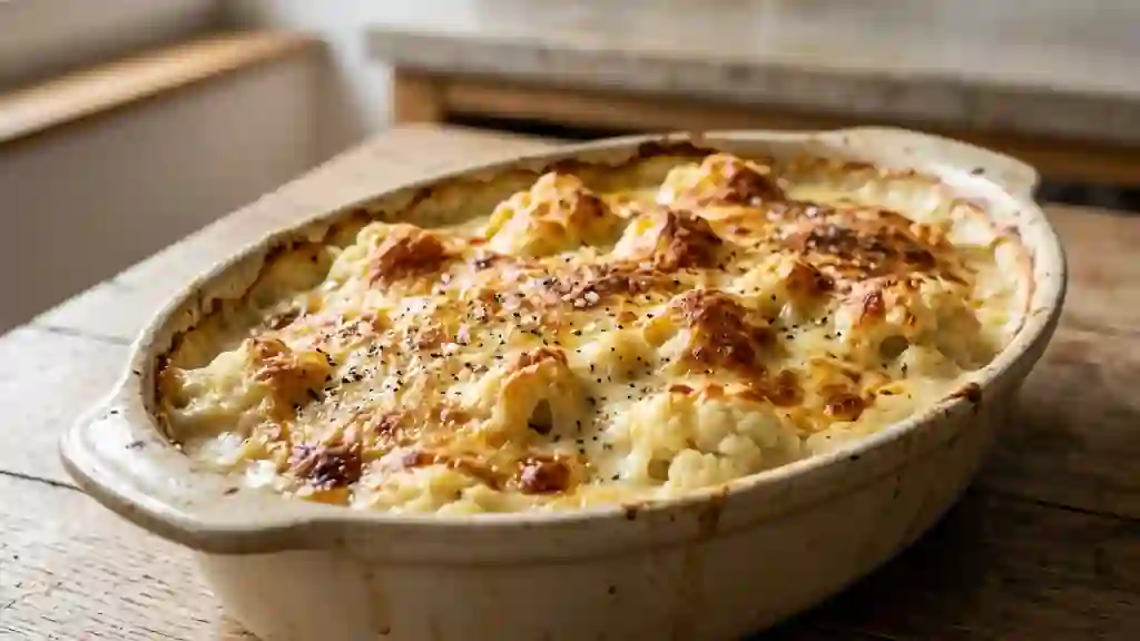 Gratin de chou-fleur fondant au Comté - Photo de présentation
