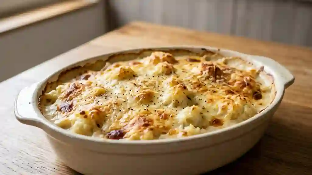 Gratin de chou-fleur fondant et muscadé - Photo de présentation