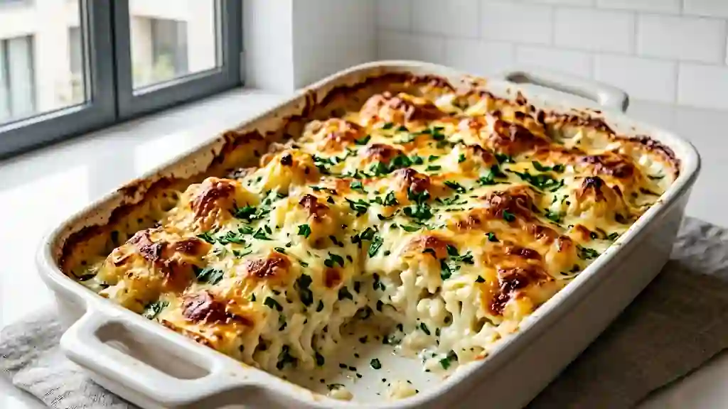 Gratin de chou-fleur fondant et persillé - Photo de présentation
