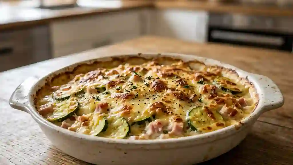 Gratin de courgettes fondant au jambon - Photo de présentation