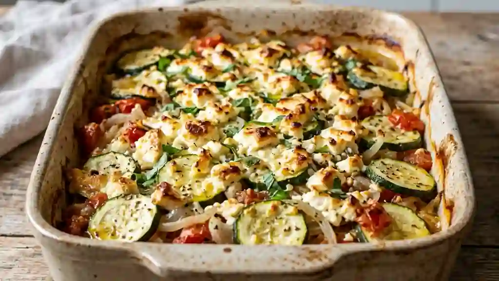 Gratin de courgettes fondant à la feta - Photo de présentation