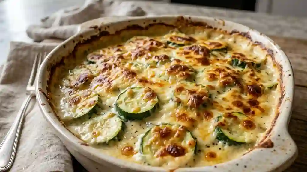 Courgettes fondantes au gratin Mornay - Photo de présentation