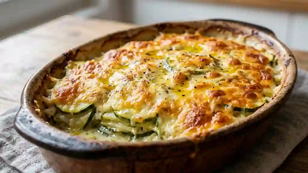Gratin de courgettes fondant à l'emmental - Photo de présentation