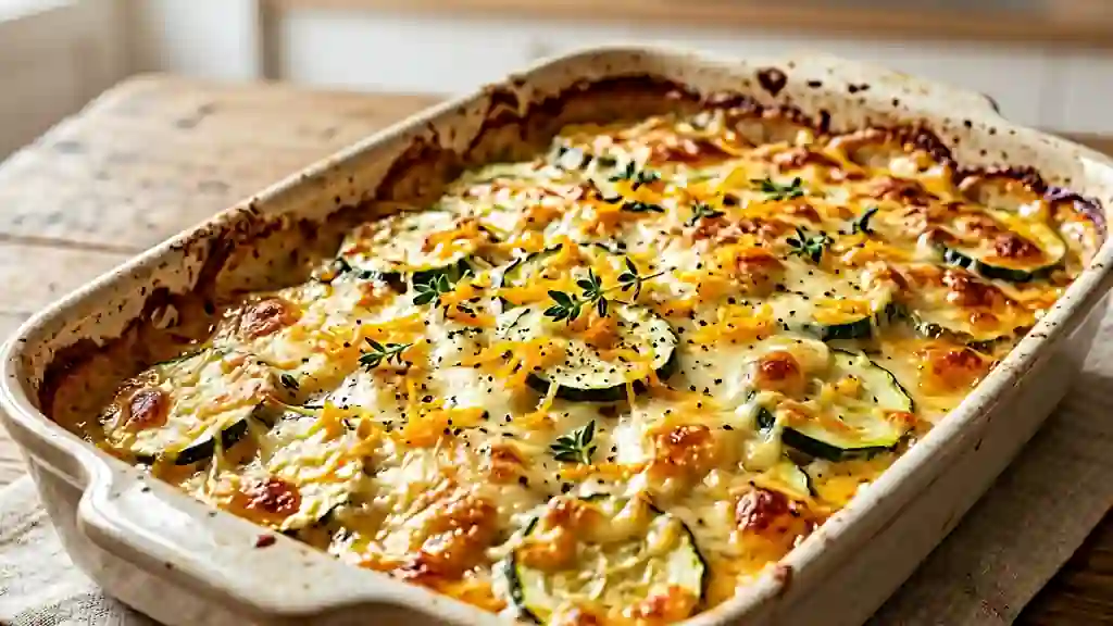 Gratin de courgettes fondant au zeste d'orange - Photo de présentation