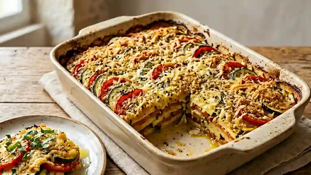 Gratin de Courgettes et Tomates, Croûte Dorée - Photo de présentation