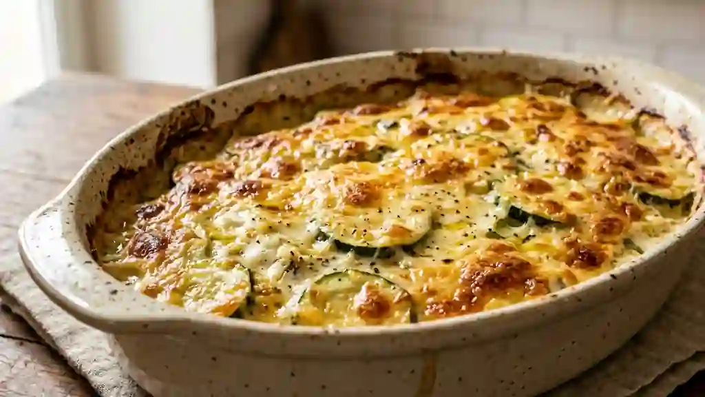 Courgettes fondantes gratinées au Cantal - Photo de présentation