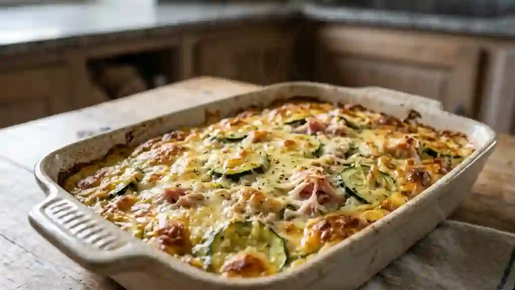 Gratin fondant courgette, jambon et ricotta - Photo de présentation