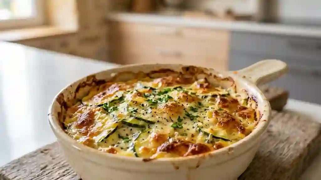 Gratin de courgettes fondant et léger - Photo de présentation