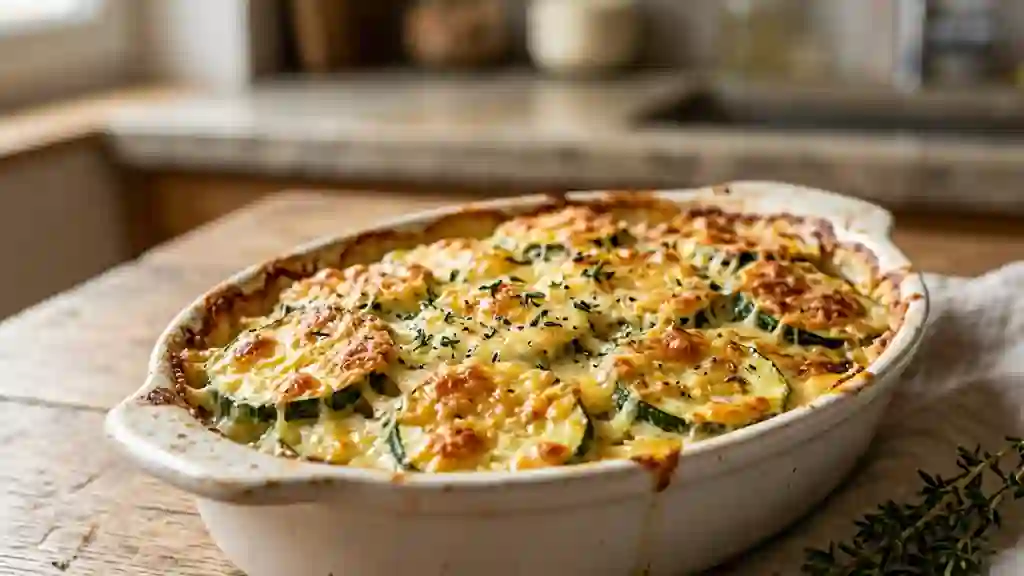 Gratin de courgettes fondant et doré - Photo de présentation