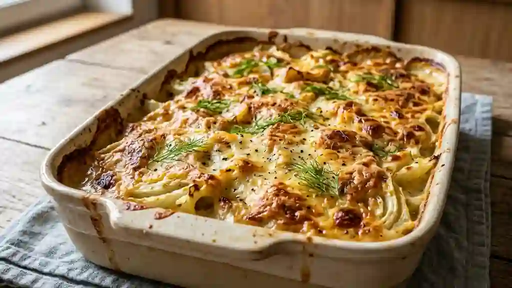 Gratin de fenouil fondant et crémeux - Photo de présentation