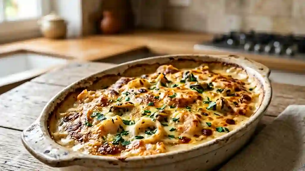Gratin de la mer fondant et sa croûte dorée - Photo de présentation