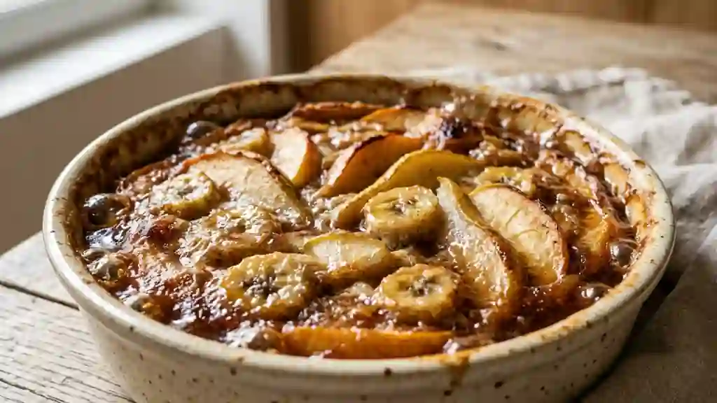 Gratin de fruits fondants à la cannelle - Photo de présentation
