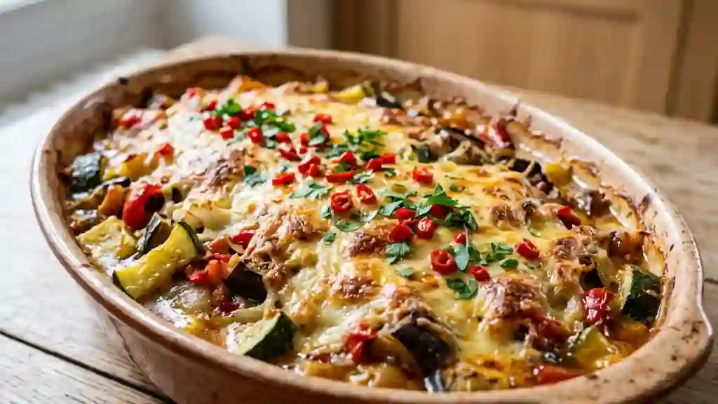 Gratin de légumes du soleil fondant et pimenté - Photo de présentation