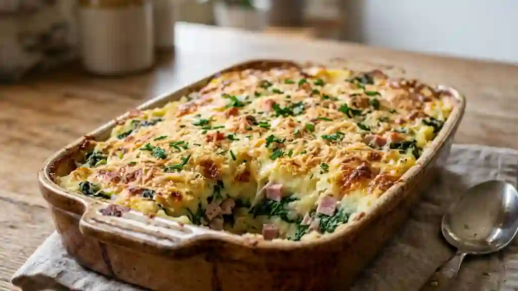 Parmentier fondant épinards et jambon - Photo de présentation