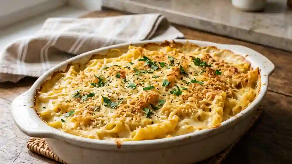 Gratin de pâtes onctueux au mascarpone - Photo de présentation