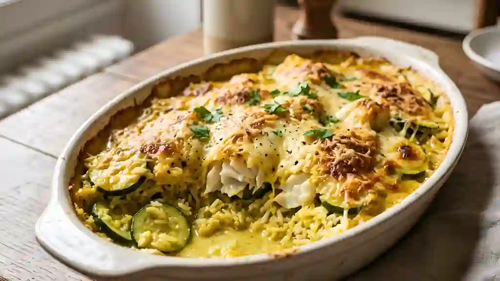 Gratin de poisson fondant au curry - Photo de présentation