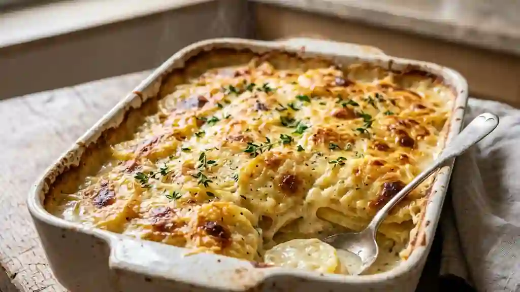 Gratin de pommes amandine fondant - Photo de présentation