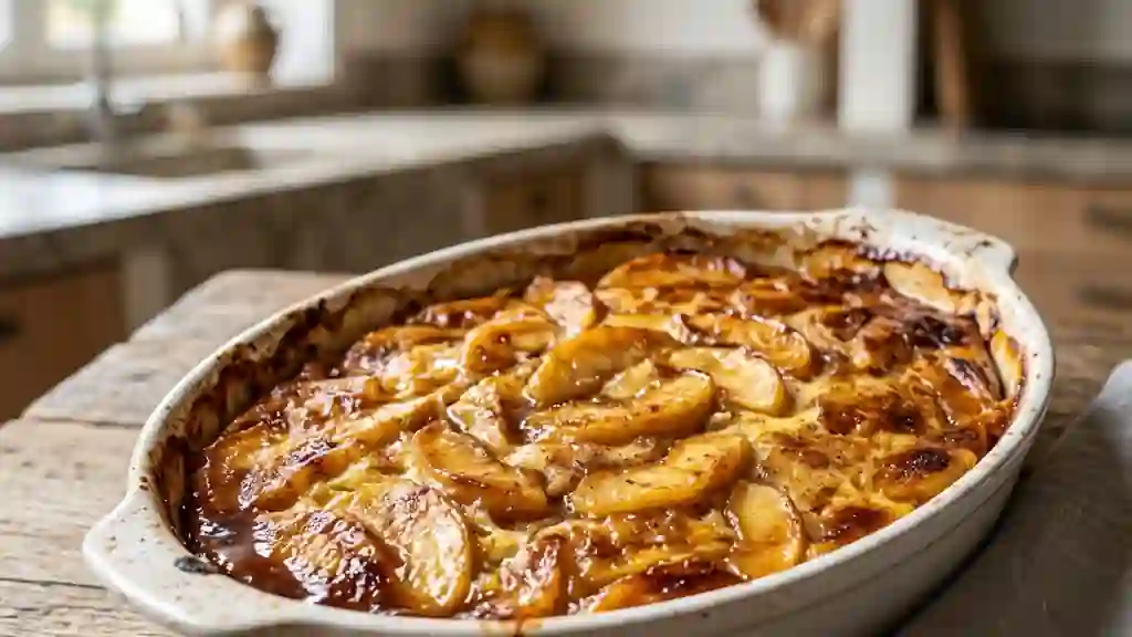 Gratin de pommes fondant à la cannelle - Photo de présentation