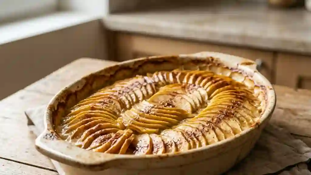 Pommes fondantes au sucre roux et cannelle - Photo de présentation