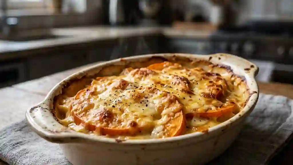 Potimarron fondant et sa croûte dorée au comté - Photo de présentation
