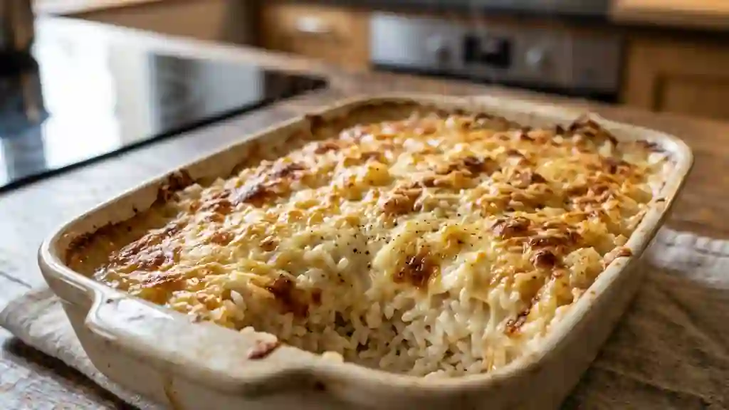 Gratin de riz onctueux à la muscade - Photo de présentation