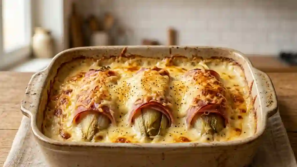 Chicons au gratin fondants et dorés - Photo de présentation