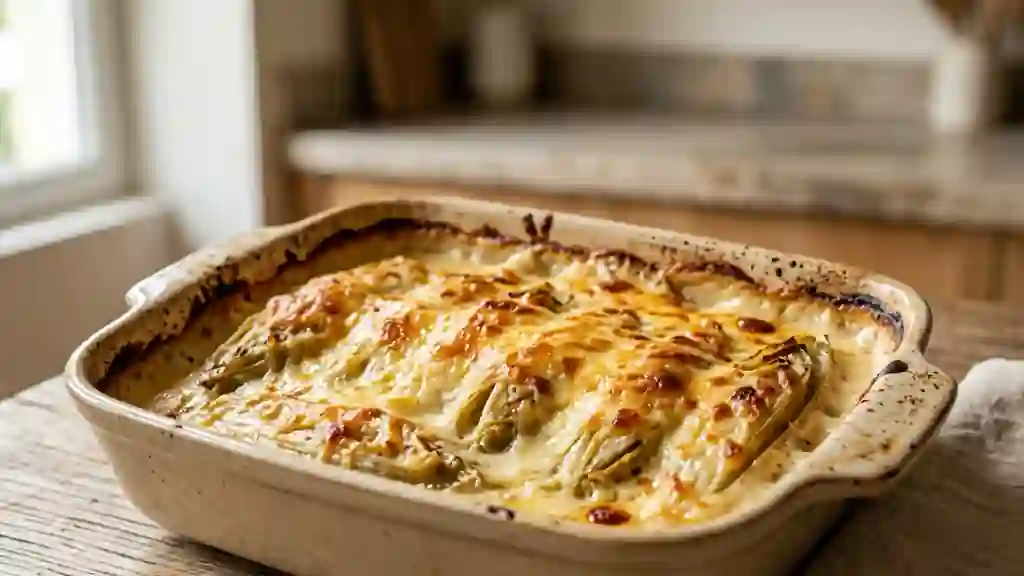 Endives fondantes gratinées au gruyère - Photo de présentation