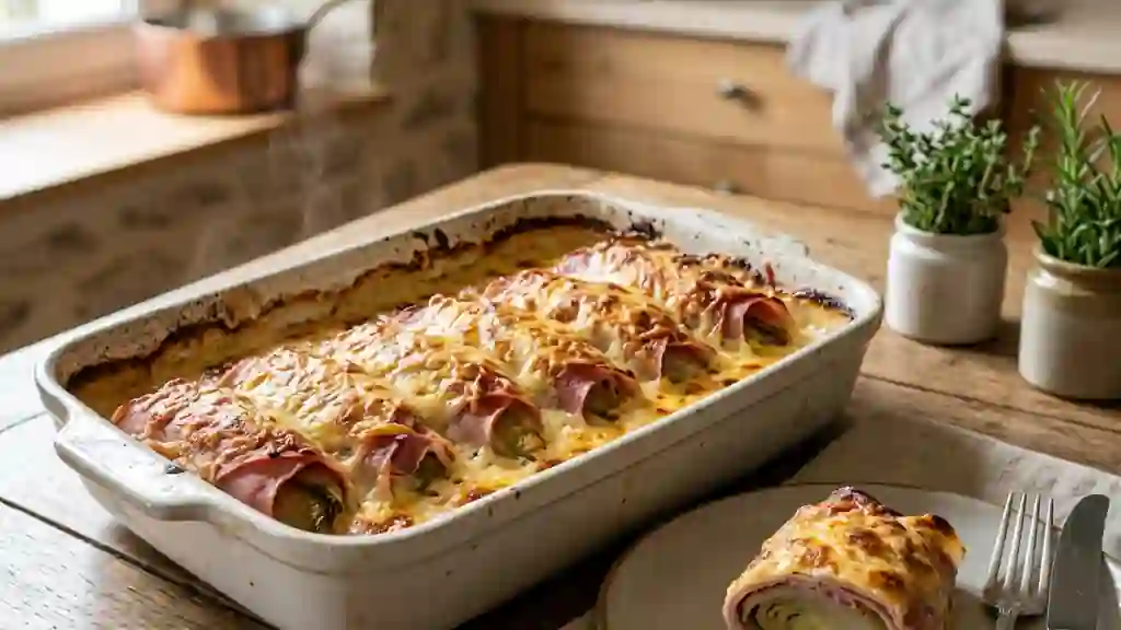 Endives au jambon fondantes et gratinées - Photo de présentation