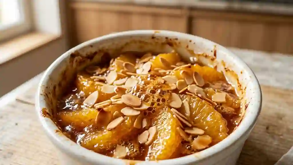 Gratin d'oranges miel et amandes croquantes - Photo de présentation