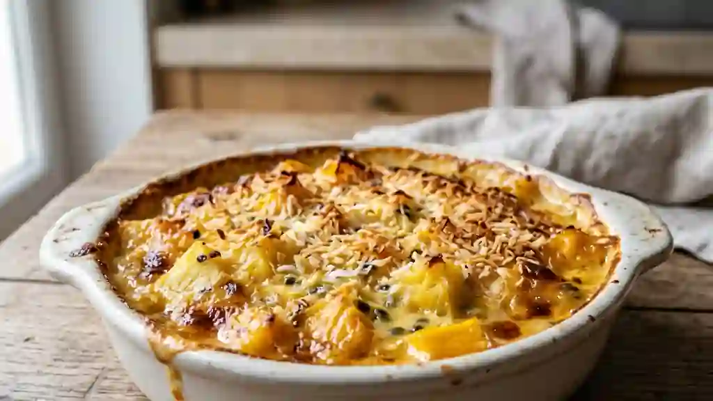 Gratin exotique rôti à la noix de coco - Photo de présentation