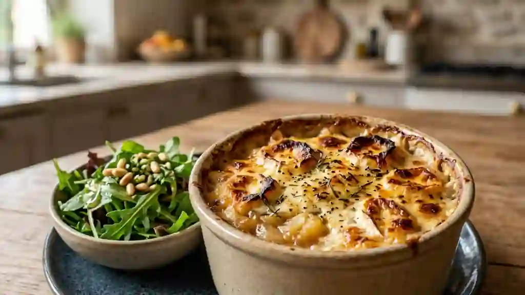 Gratin chèvre et pomme au miel - Photo de présentation