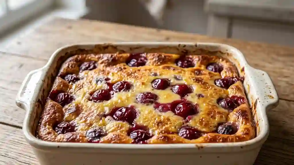 Gratin de cerises fondant à la vanille - Photo de présentation