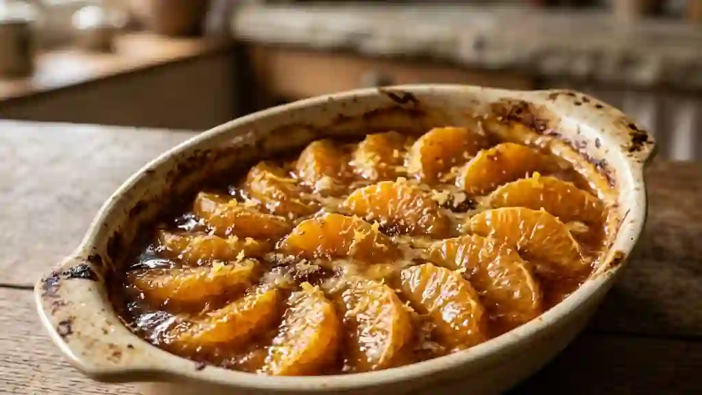 Clémentines rôties au caramel et crème onctueuse - Photo de présentation