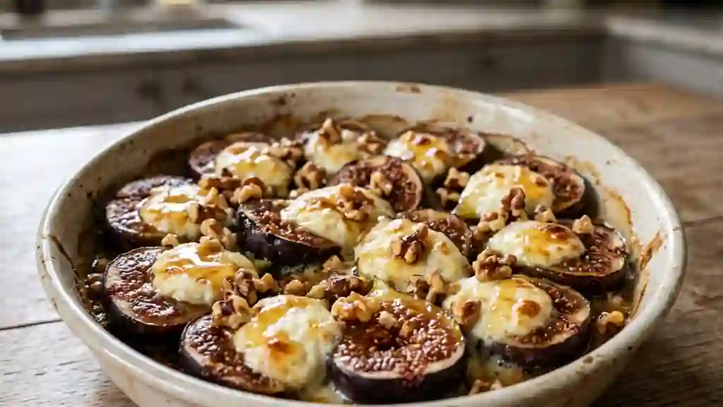 Figues rôties fondantes au miel et noix - Photo de présentation