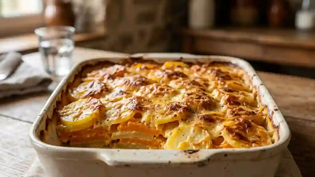 Gratin fondant butternut et pommes de terre - Photo de présentation