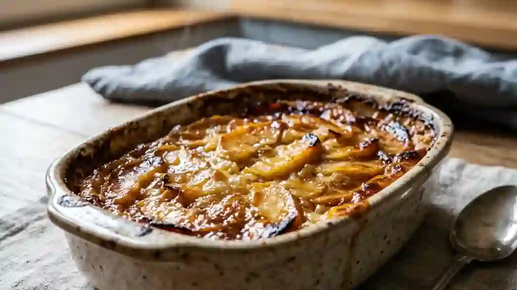 Gratin de pommes caramélisées à la vanille - Photo de présentation