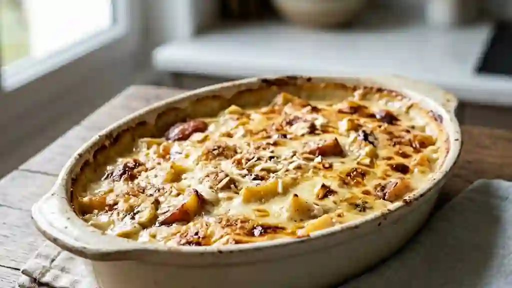 Fruits fondants rôtis au chocolat blanc - Photo de présentation