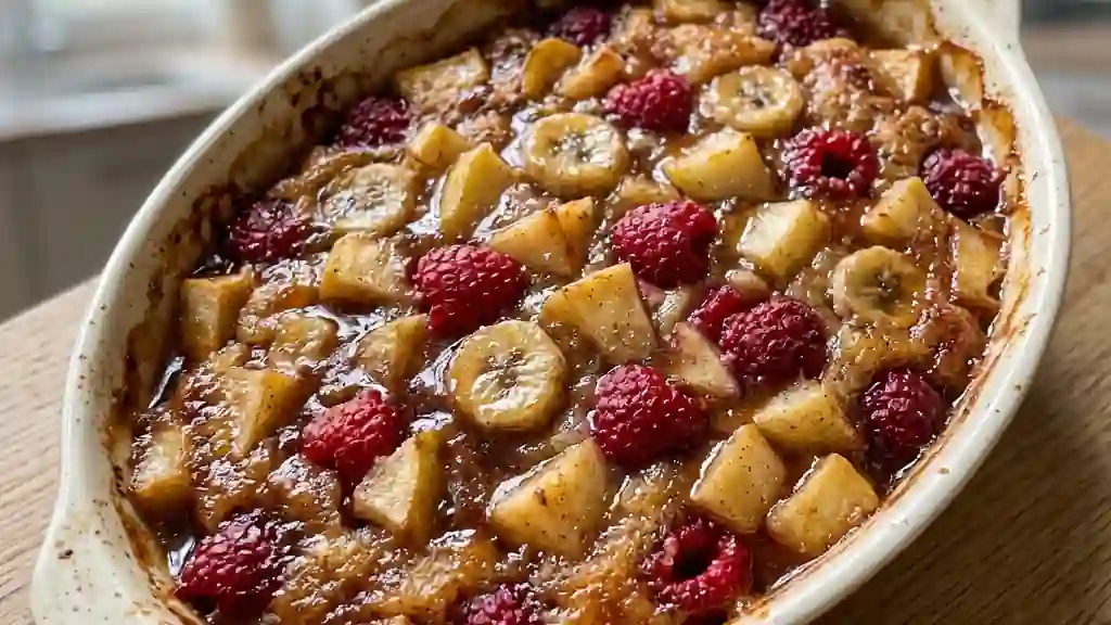 Fruits rôtis caramélisés à la cannelle - Photo de présentation